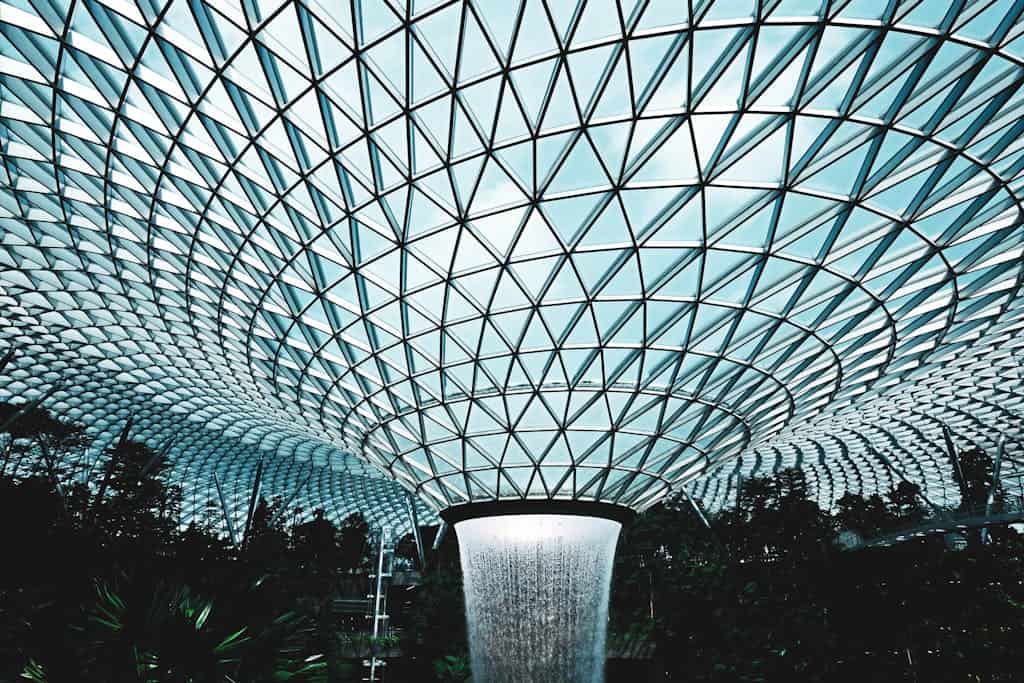 Rain Vortex inside Jewel Changi Airport, Singapore